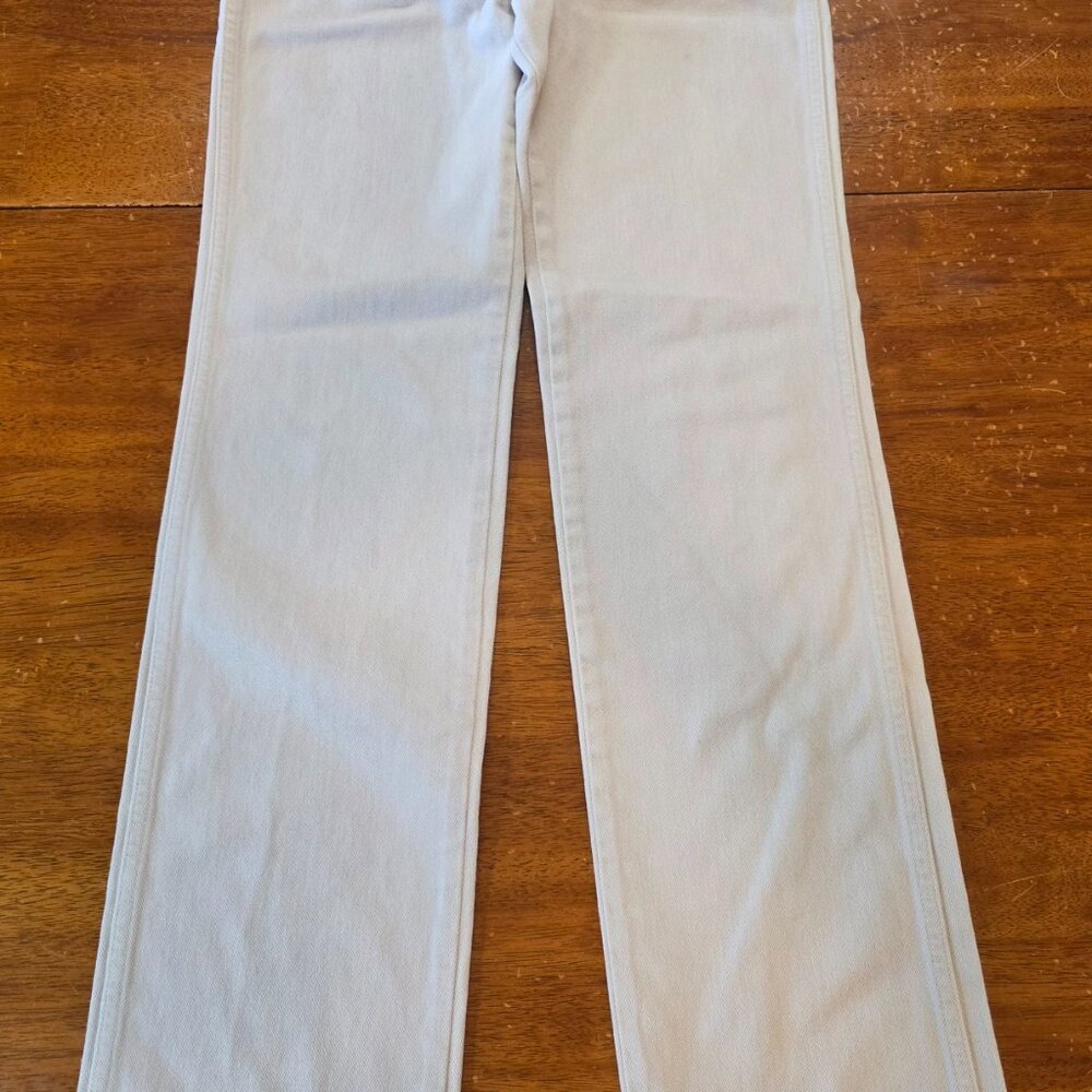 Women's White Creme Wrangler 936WHT 90s Denim Jeans Tall 28x36 Vintage